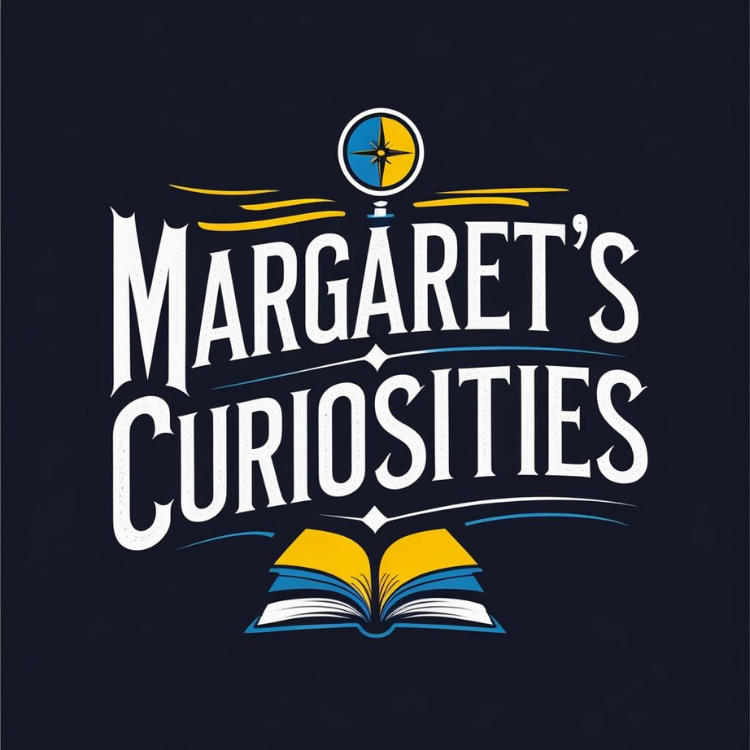 text based logo for the brand margaret's curiosities